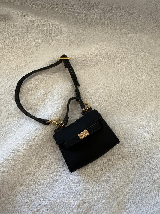 Mini Black Luxury (H Inspired) Handbag